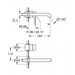 Внешняя часть смесителя для раковины GROHE Essence скрытого монтажа, на 2 отверстия, M-Size, холодный рассвет матовый