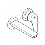 Внешняя часть смесителя для раковины GROHE Eurosmart на 2 отверстия, S-Size, хром 