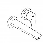 Внешняя часть смесителя для раковины GROHE Eurosmart на 2 отверстия, M-Size, хром 
