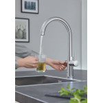 Комплект для кухни GROHE Red Duo с C-образным смесителем, бойлером L-Size и фильтром, хром 