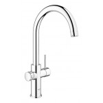 Комплект для кухни GROHE Red Duo с C-образным смесителем, бойлером L-Size и фильтром, хром 