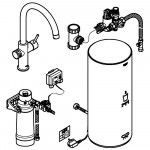Комплект для кухни GROHE Red Duo с C-образным смесителем, бойлером L-Size и фильтром, хром 