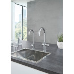 Комплект для кухни GROHE Red Duo с C-образным смесителем, бойлером L-Size и фильтром, хром 