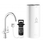 Комплект для кухни GROHE Red Duo с C-образным смесителем, бойлером L-Size и фильтром, хром 
