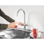 Комплект для кухни GROHE Red Duo с C-образным смесителем, бойлером M-Size и фильтром, хром 