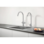 Комплект для кухни GROHE Red Duo с C-образным смесителем, бойлером M-Size и фильтром, хром 