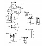 Комплект для кухни GROHE Red Duo с C-образным смесителем, бойлером M-Size и фильтром, суперсталь 