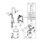 Комплект для кухни GROHE Red Mono с C-образным вентилем, бойлером M-Size и фильтром, хром 