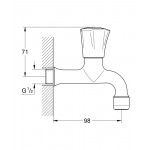 Кран для кухонной мойки GROHE Costa L настенный, без функции смешивания, хром (30098001)