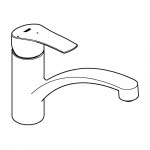 Смеситель для кухонной мойки GROHE Eurosmart с низким изливом, хром 