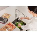 Смеситель для кухонной мойки GROHE Essence с вытяжным душем, хром 