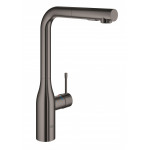 Смеситель для кухонной мойки GROHE Essence с вытяжным душем, темный графит глянец 