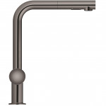 Смеситель для кухонной мойки GROHE Minta с вытяжным душем, L-образный излив, темный графит глянец 