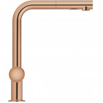 Смеситель для кухонной мойки GROHE Minta с вытяжным душем, L-образный излив, теплый закат глянец 