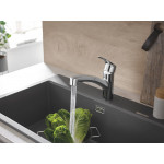 Смеситель для кухонной мойки GROHE Eurosmart с вытяжным душем, хром 
