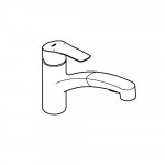 Смеситель для кухонной мойки GROHE Eurosmart с вытяжным душем, суперсталь 