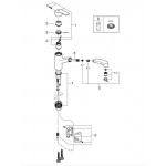 Смеситель для кухонной мойки GROHE Eurosmart с вытяжным душем, суперсталь 