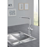 Комплект для кухни GROHE Red Duo с L-образным смесителем, бойлером L-Size и фильтром, хром 