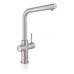 Комплект для кухни GROHE Red Duo с L-образным смесителем, бойлером L-Size и фильтром, суперсталь 