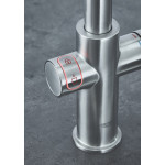 Комплект для кухни GROHE Red Duo с L-образным смесителем, бойлером M-Size и фильтром, суперсталь 