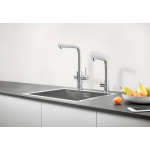 Комплект для кухни GROHE Red Mono с L-образным вентилем, бойлером M-Size и фильтром, хром 
