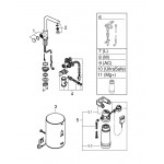Комплект для кухни GROHE Red Mono с L-образным вентилем, бойлером M-Size и фильтром, хром 