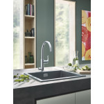 Смеситель для кухонной мойки GROHE Blue Pure Eurosmart с функцией фильтрации, с фильтром в комплекте, хром 