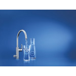 Смеситель для кухонной мойки GROHE Blue Pure Eurosmart с функцией фильтрации, с фильтром в комплекте, хром 
