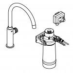 Кран для кухонной мойки GROHE Blue Pure Mono с функцией фильтрации, с фильтром в комплекте, хром 