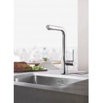 Смеситель для кухонной мойки GROHE Essence с вытяжным изливом 2jet, хром 