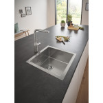 Смеситель для кухонной мойки GROHE Essence с вытяжным изливом 2jet, суперсталь 
