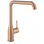 Смеситель для кухонной мойки GROHE Essence с поворотным изливом, теплый закат матовый 