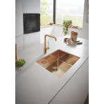 Смеситель для кухонной мойки GROHE Essence с поворотным изливом, теплый закат матовый 