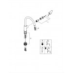 Смеситель для кухонной мойки GROHE BauCurve, хром 