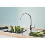 Смеситель для кухонной мойки GROHE BauCurve, хром 