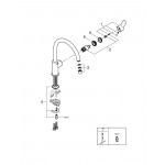 Смеситель для кухонной мойки GROHE BauEdge, хром 
