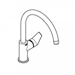 Смеситель для кухонной мойки GROHE BauEdge, хром 