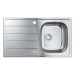 Мойка GROHE K200 45-S 86/50 1.0 с корзинчатым вентилем, нержавеющая сталь 