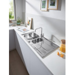 Мойка GROHE из нержавеющей стали с корзинчатым вентилем, оборачиваемая, K400, 60-S 97/50 1.5 
