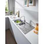 Мойка GROHE из нержавеющей стали с корзинчатым вентилем, оборачиваемая, K400, 60-S 97/50 1.5 