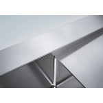 Мойка GROHE K1000 80-S 116/52 1.0 с корзинчатым вентилем, нержавеющая сталь 