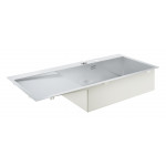 Мойка GROHE K1000 80-S 116/52 1.0 с корзинчатым вентилем, нержавеющая сталь 