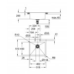 Мойка GROHE K800 60-S 51.8/51 1.0, нержавеющая сталь 