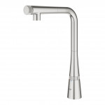 Смеситель для кухонной мойки GROHE Zedra SmartControl с вытяжным изливом, суперсталь 