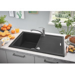 Мойка GROHE K400, 780 x 500 мм, черный гранит 