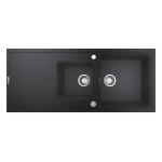 Мойка GROHE K400 с 1,5 чашей, черный гранит (31643AP0)