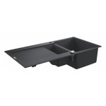 Мойка GROHE K500 с 1,5 чашей, 1000 x 500 мм, черный гранит 