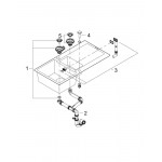 Мойка GROHE K500 с 1,5 чашей, 1000 x 500 мм, черный гранит 