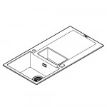 Мойка GROHE K500 с 1,5 чашей, 1000 x 500 мм, черный гранит 