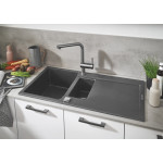 Мойка GROHE K500 с 1,5 чашей, 1000 x 500 мм, серый гранит 